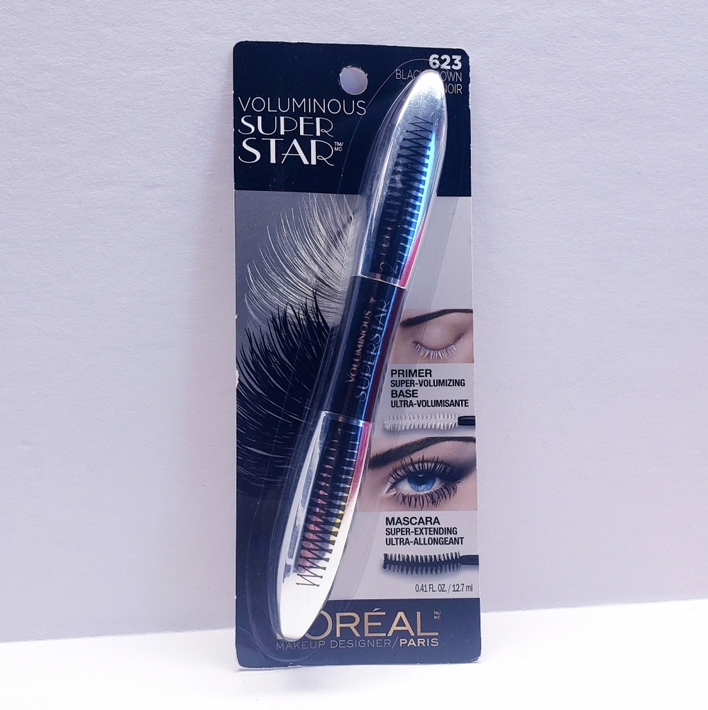 L’Oréal Paris Cosmetics Voluminous Superstar Washable Mascara, 623 Black Brown